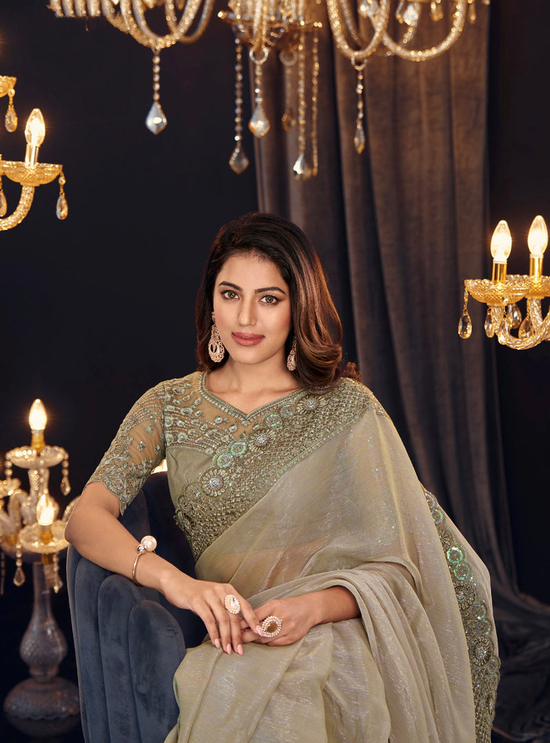 Beautiful Designer Occasion Wear Georgette Saree