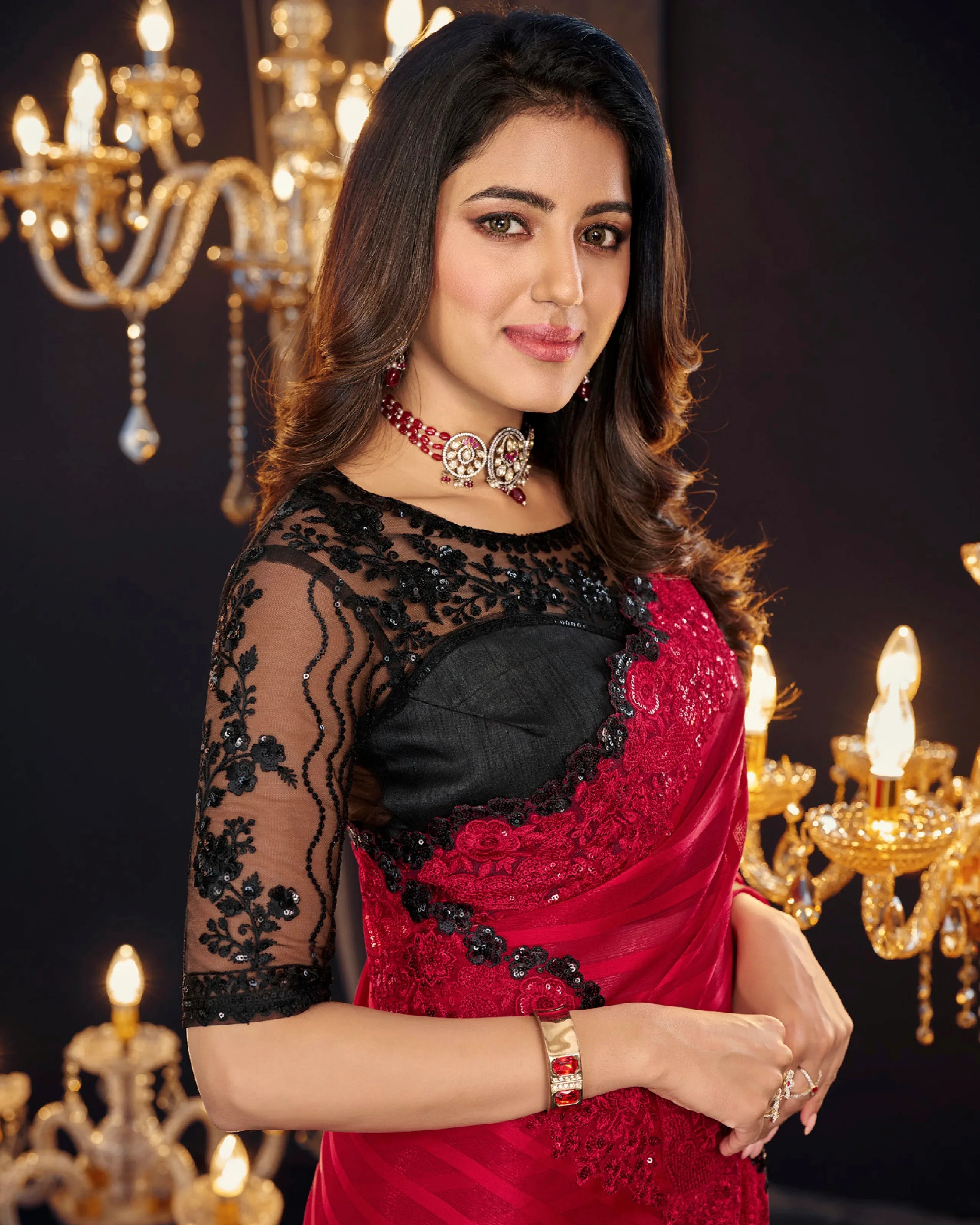 Beautiful Designer Occasion Wear Georgette Saree