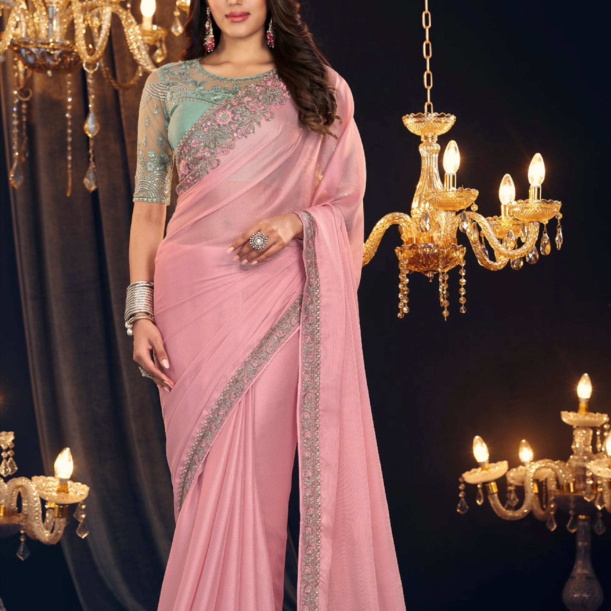 Beautiful Designer Occasion Wear Georgette Saree