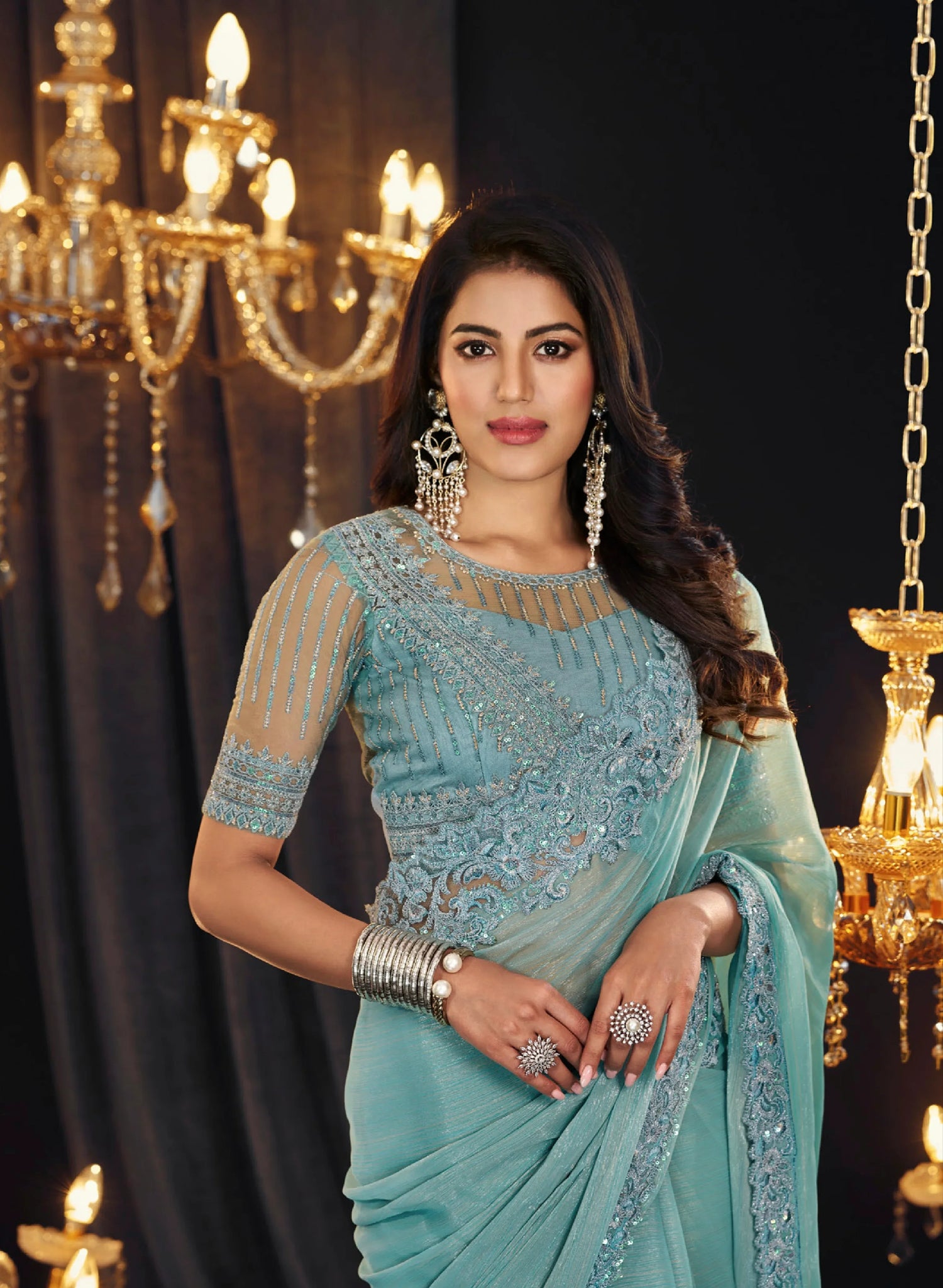 Beautiful Designer Occasion Wear Georgette Saree