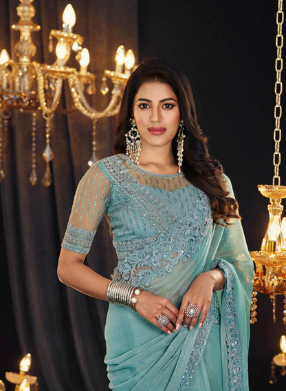 Beautiful Designer Occasion Wear Georgette Saree