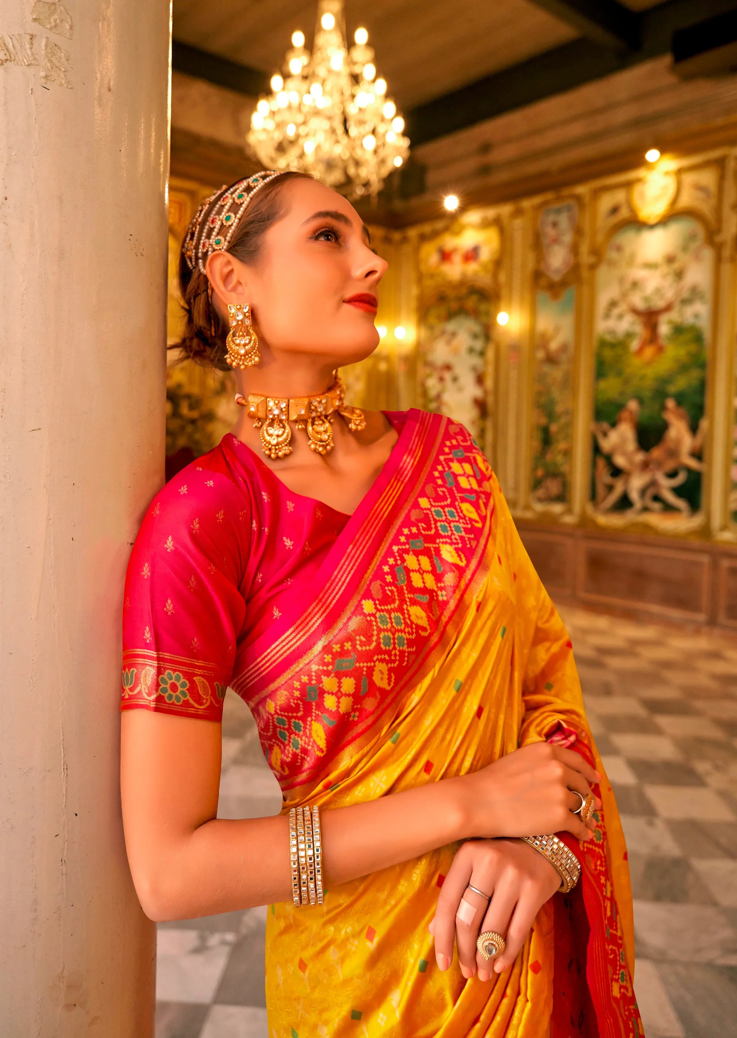 Beautiful Designer Occasion Wear Banarasi Silk Weaving Work Saree