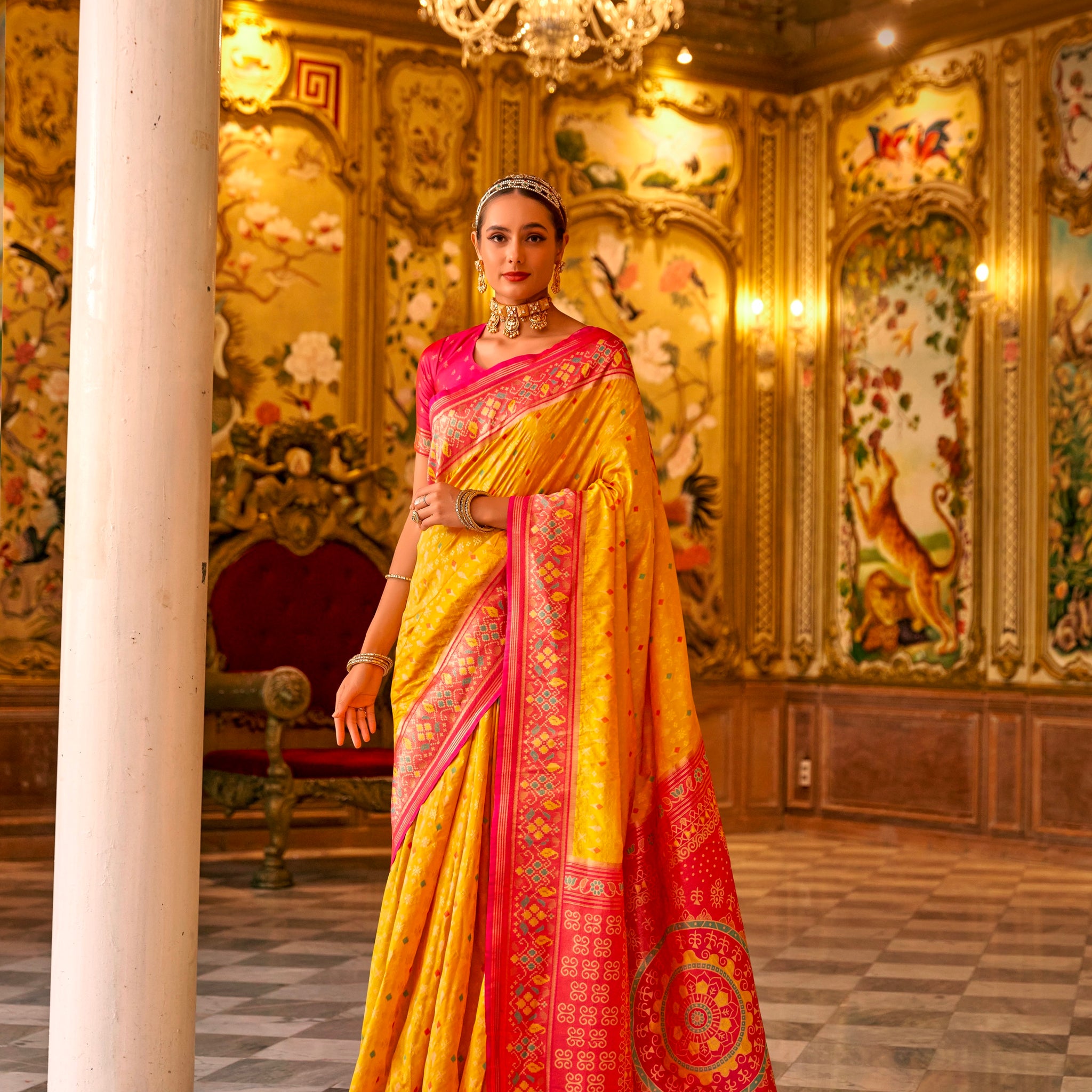 Beautiful Designer Occasion Wear Banarasi Silk Weaving Work Saree