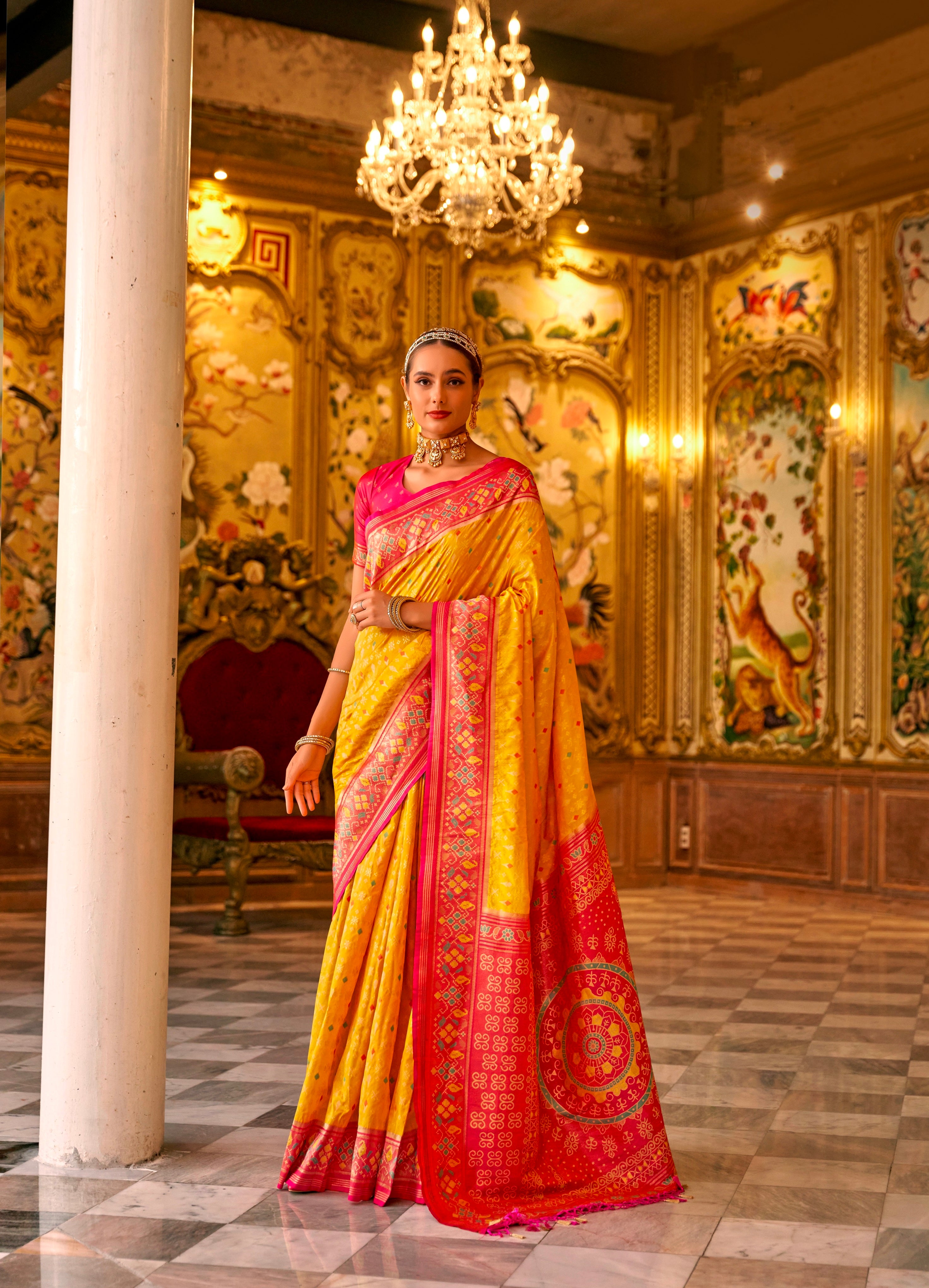 Beautiful Designer Occasion Wear Banarasi Silk Weaving Work Saree