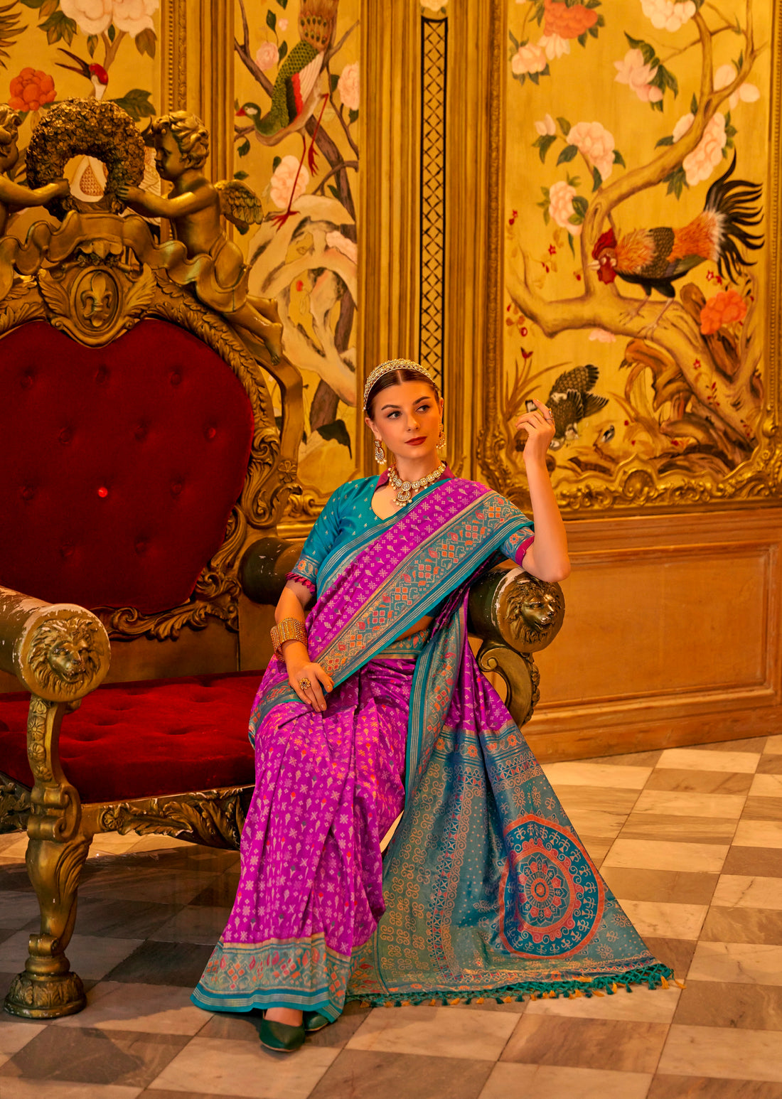 Beautiful Designer Occasion Wear Banarasi Silk Weaving Work Saree