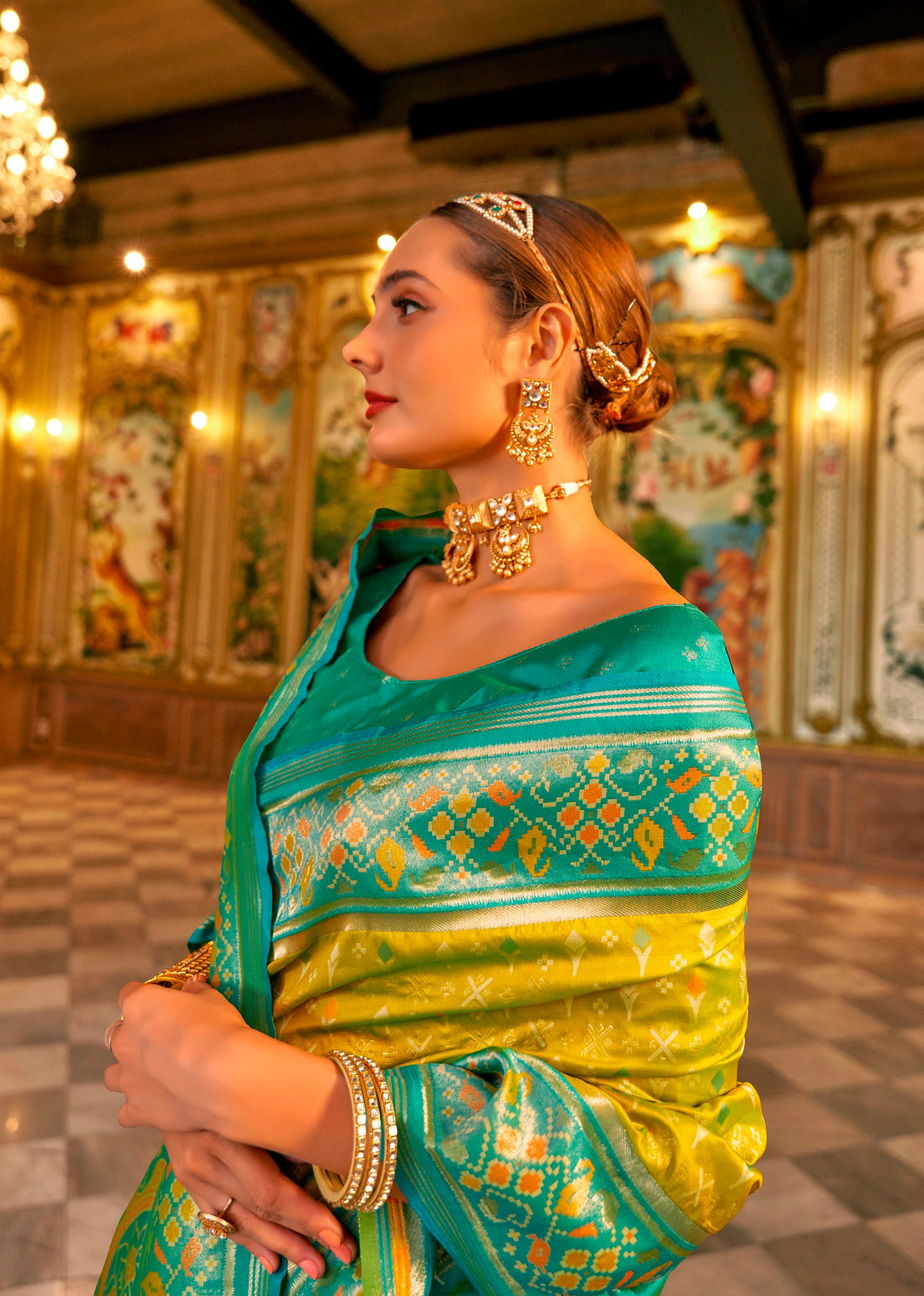 Beautiful Designer Occasion Wear Banarasi Silk Weaving Work Saree