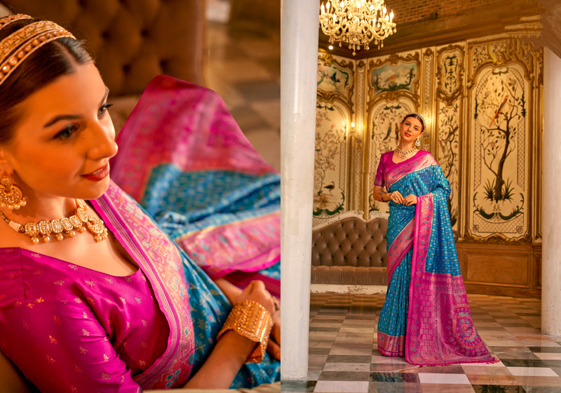 Beautiful Designer Occasion Wear Banarasi Silk Weaving Work Saree