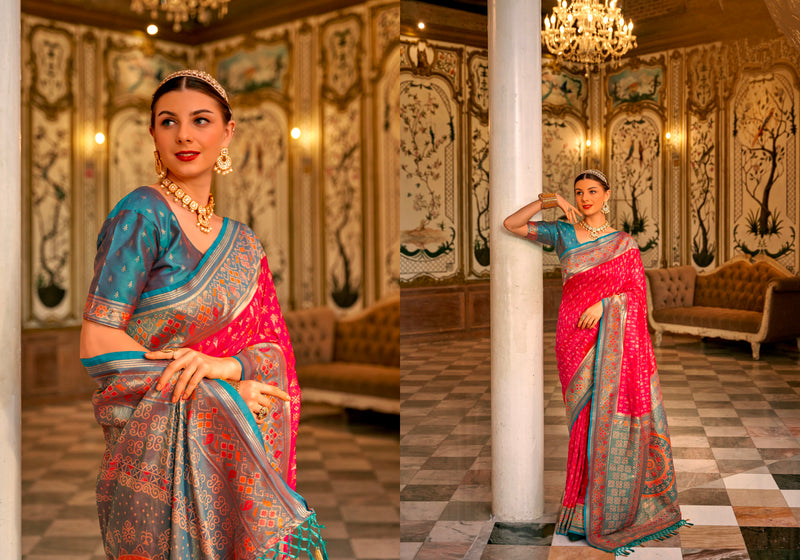 Beautiful Designer Occasion Wear Banarasi Silk Weaving Work Saree