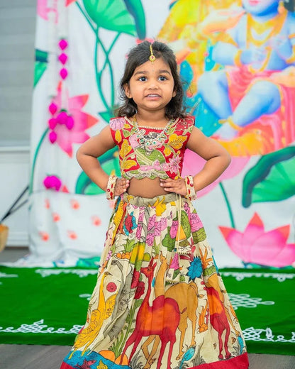 Beautiful Designer Summer Special Multi Colour Kids Lehenga Choli