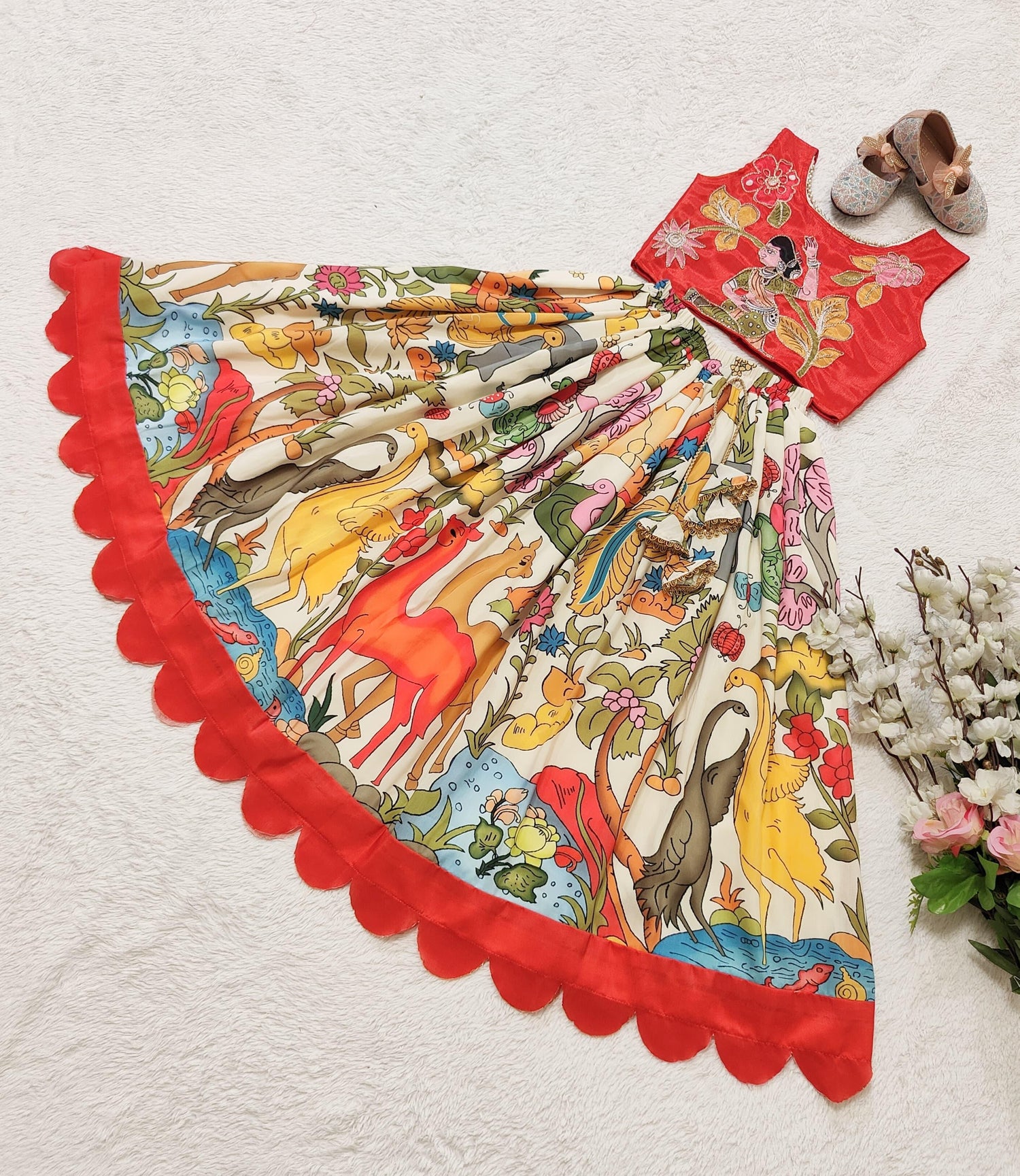 Beautiful Designer Summer Special Multi Colour Kids Lehenga Choli