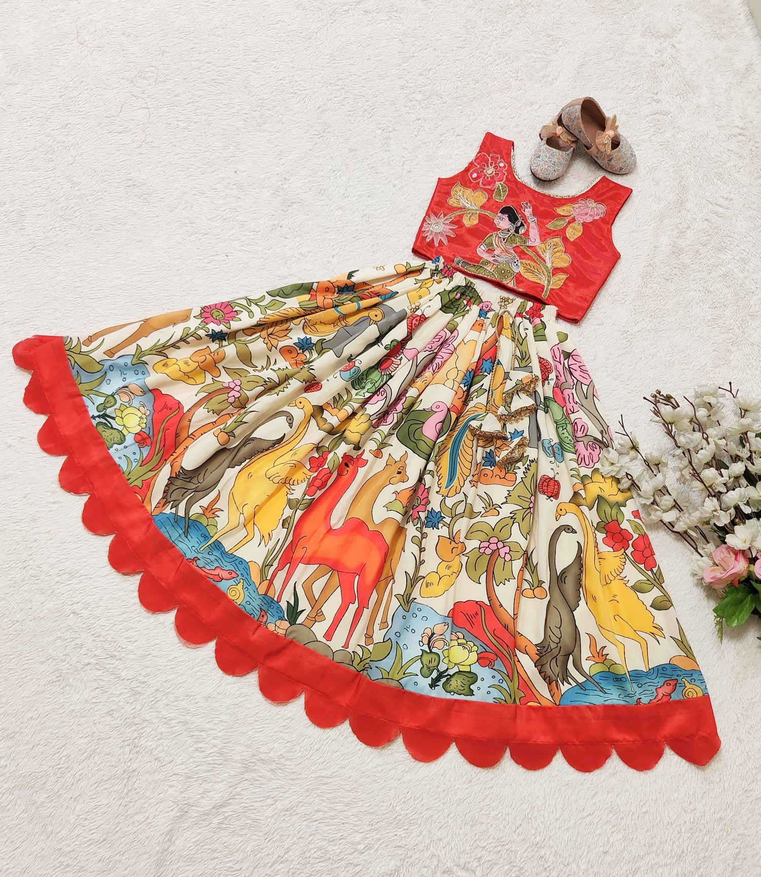 Beautiful Designer Summer Special Multi Colour Kids Lehenga Choli