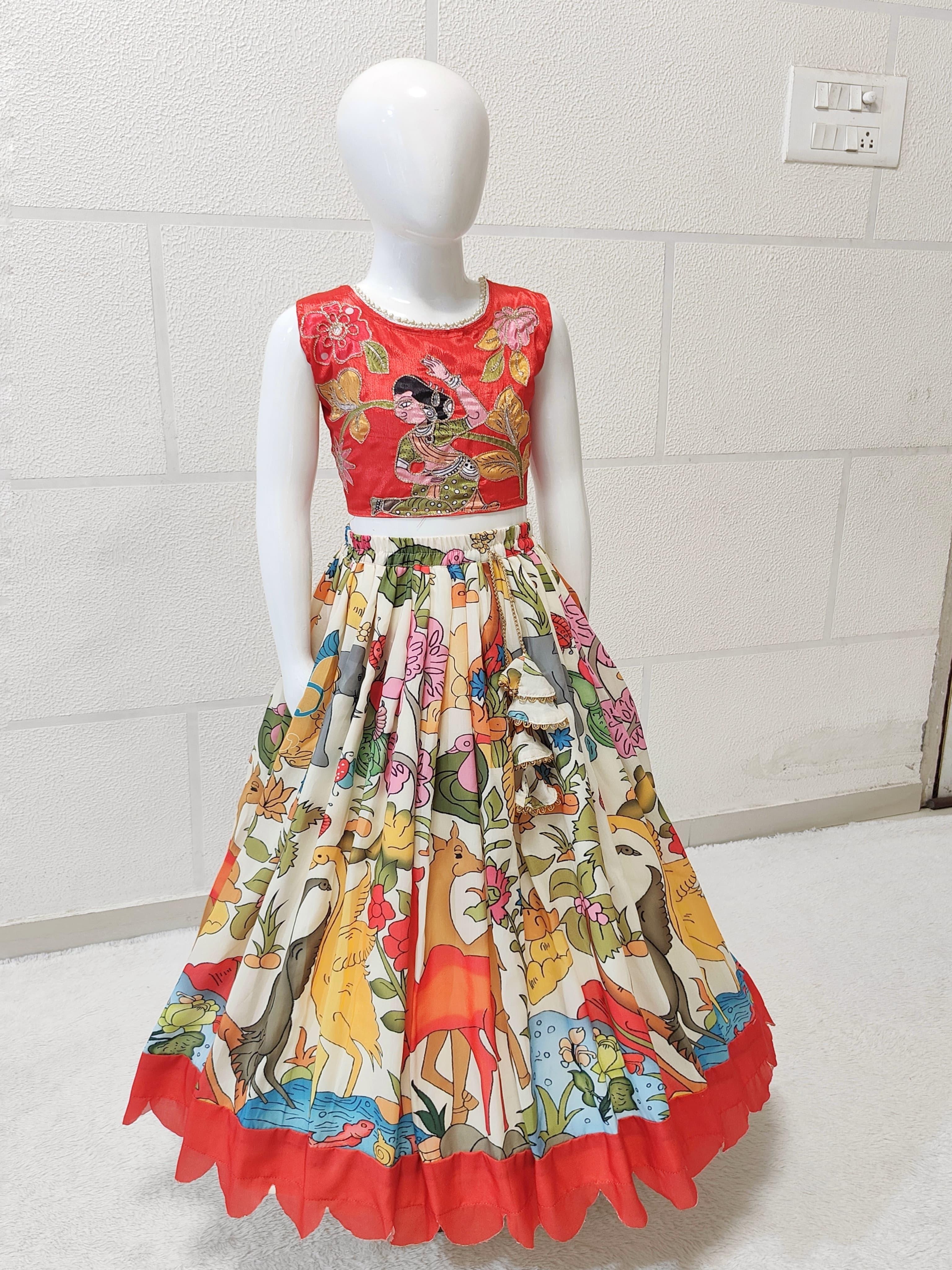 Beautiful Designer Summer Special Multi Colour Kids Lehenga Choli