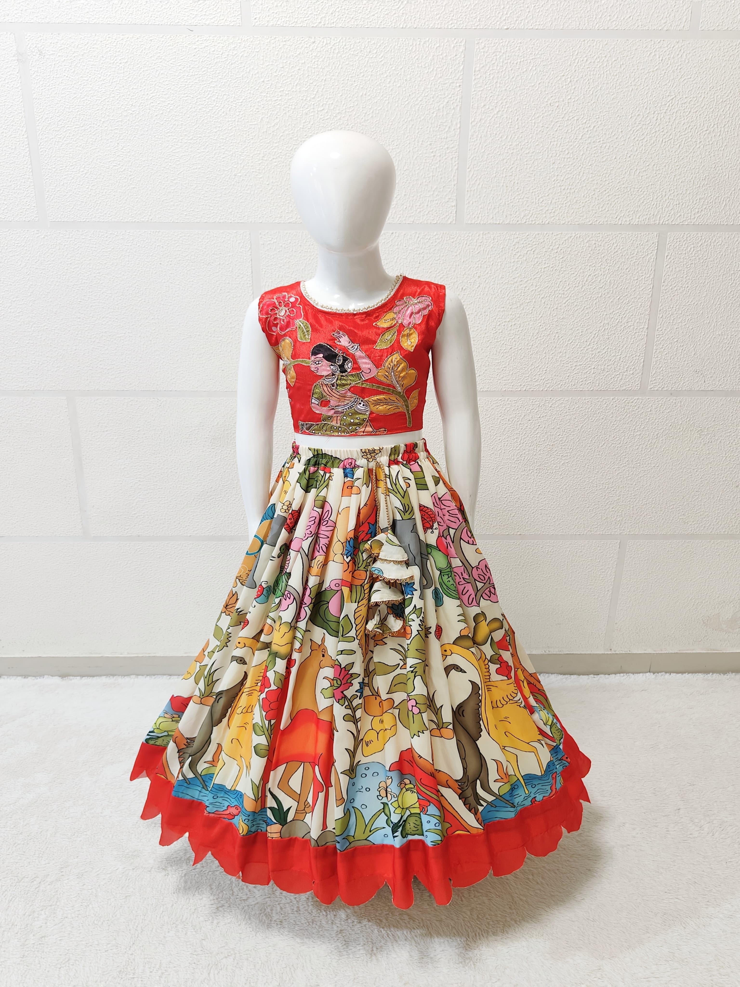 Beautiful Designer Summer Special Multi Colour Kids Lehenga Choli