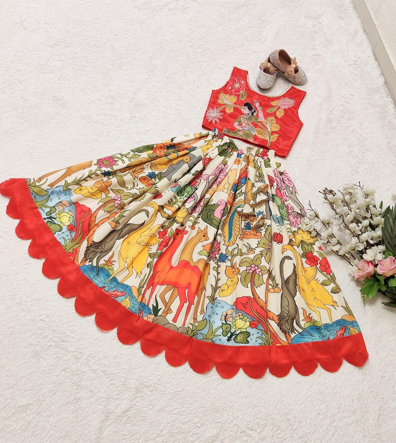 Beautiful Designer Summer Special Multi Colour Kids Lehenga Choli