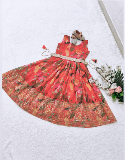 Beautiful Designer Summer Special Pure Georgette Kid&