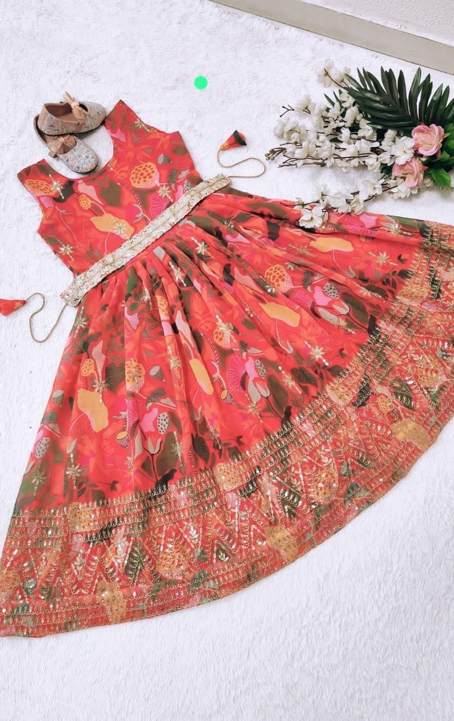 Beautiful Designer Summer Special Pure Georgette Kid&
