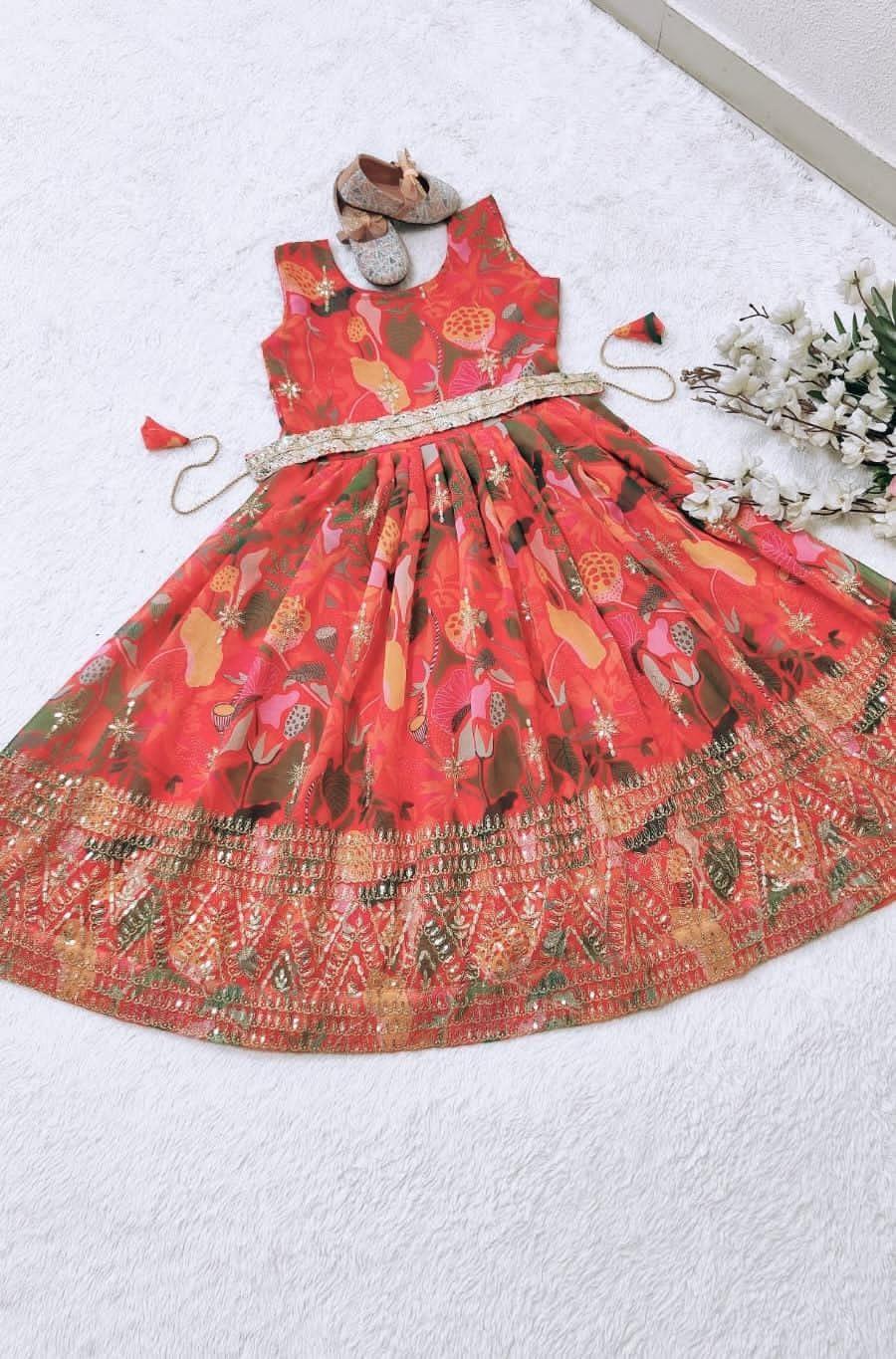 Beautiful Designer Summer Special Pure Georgette Kid&