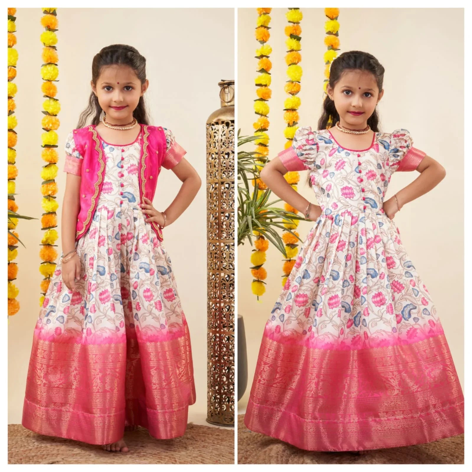Beautiful Designer Summer Special Multi Colour Kids Lehenga Choli with Koti