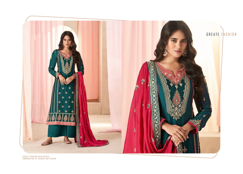 Beautiful Designer Occasion Wear Latest Plazzo Style Suit