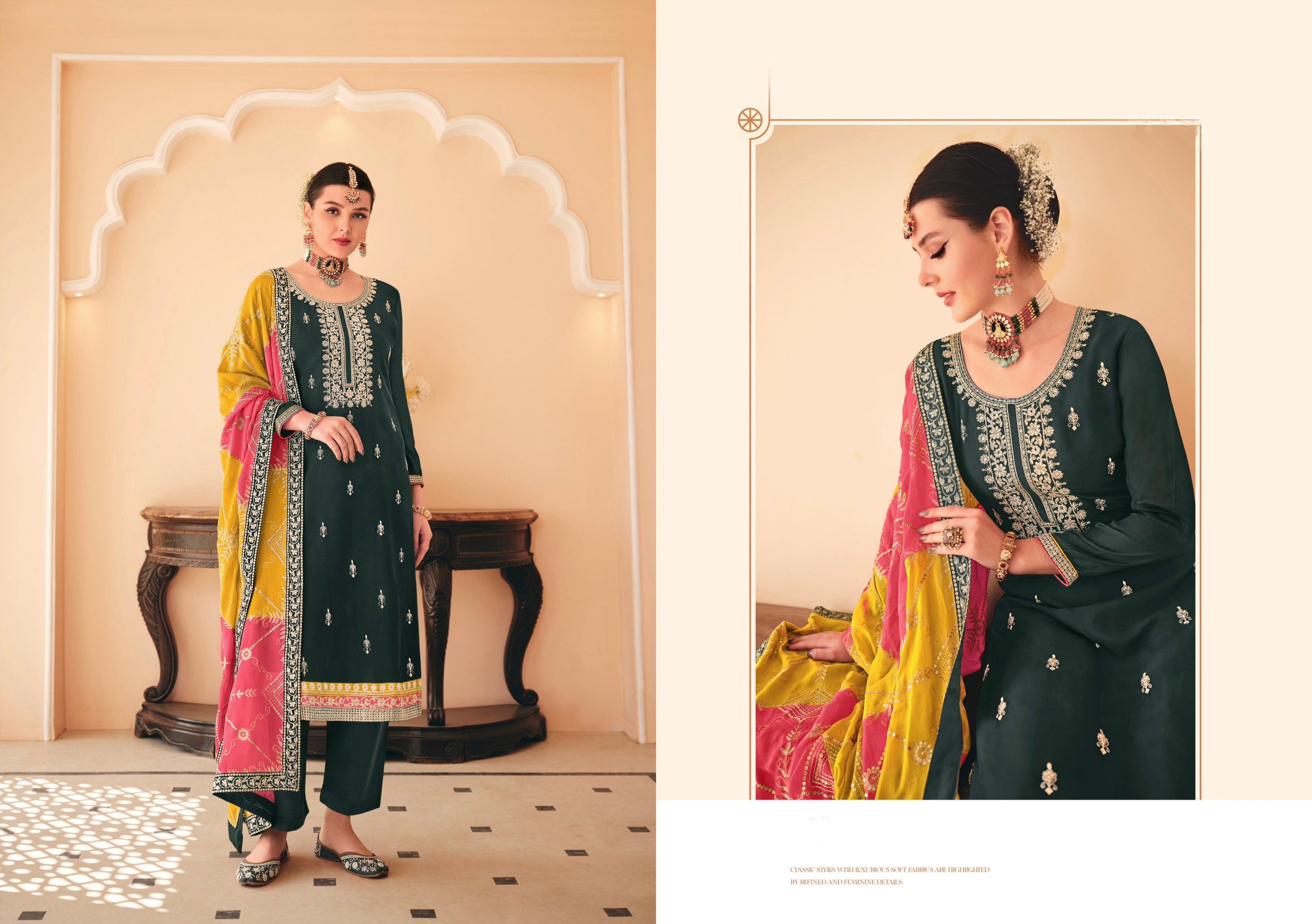 Beautiful Designer Occasion Wear Premium Embroidery Work Salwar Suit