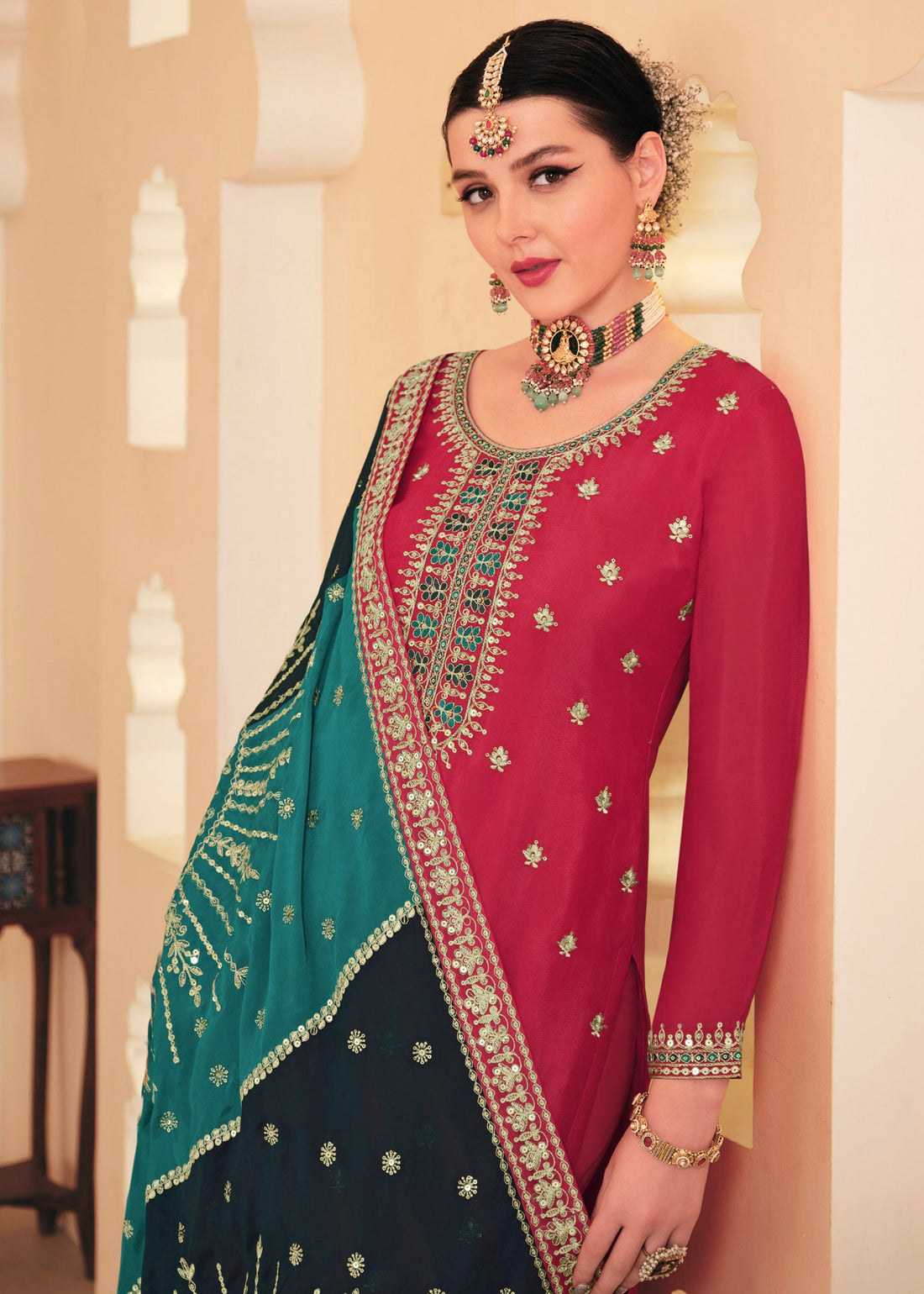 Beautiful Designer Occasion Wear Premium Embroidery Work Salwar Suit