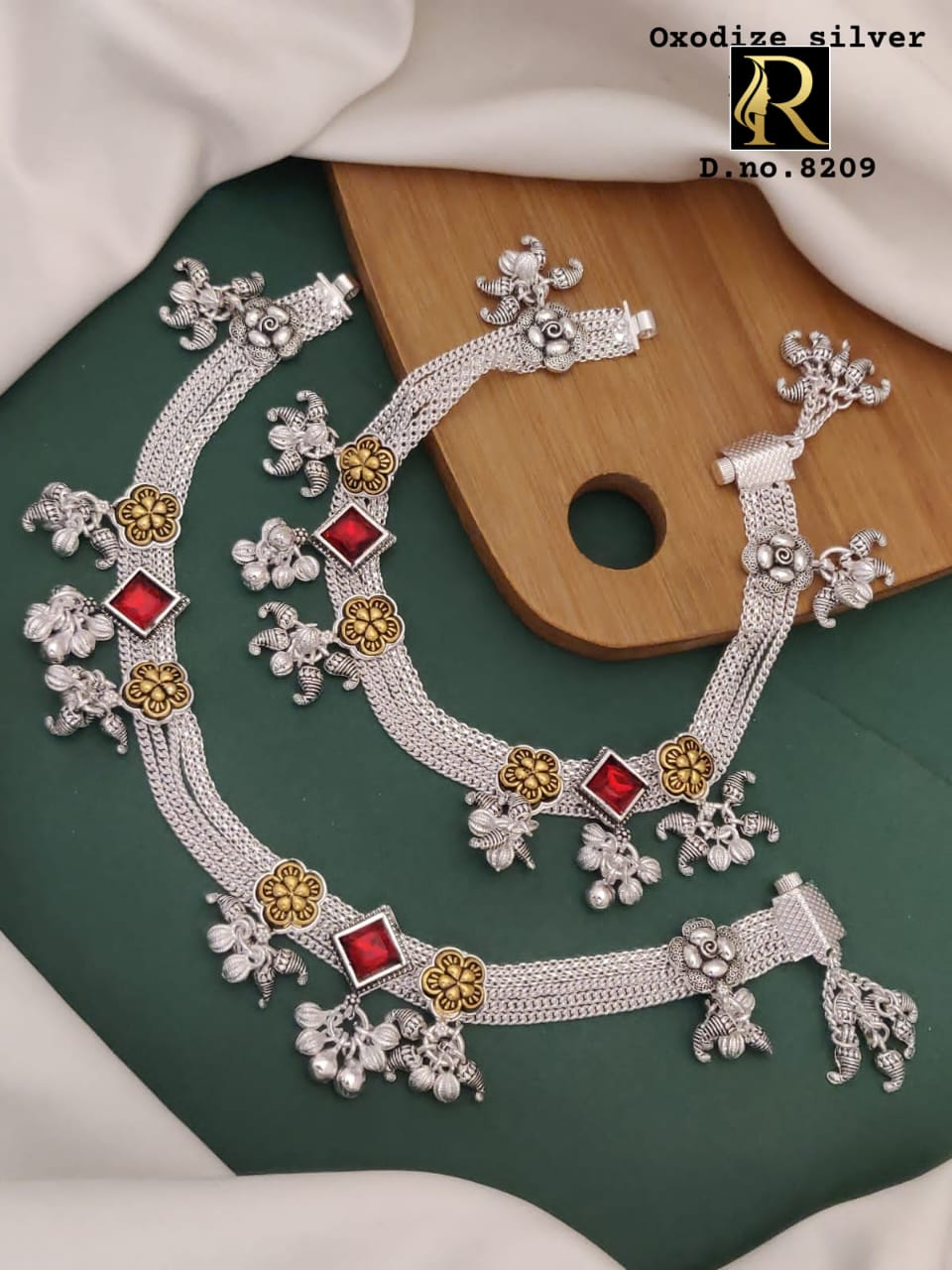 Beautiful Designer Superhit Silver Oxidised Most Superhit Payal Set