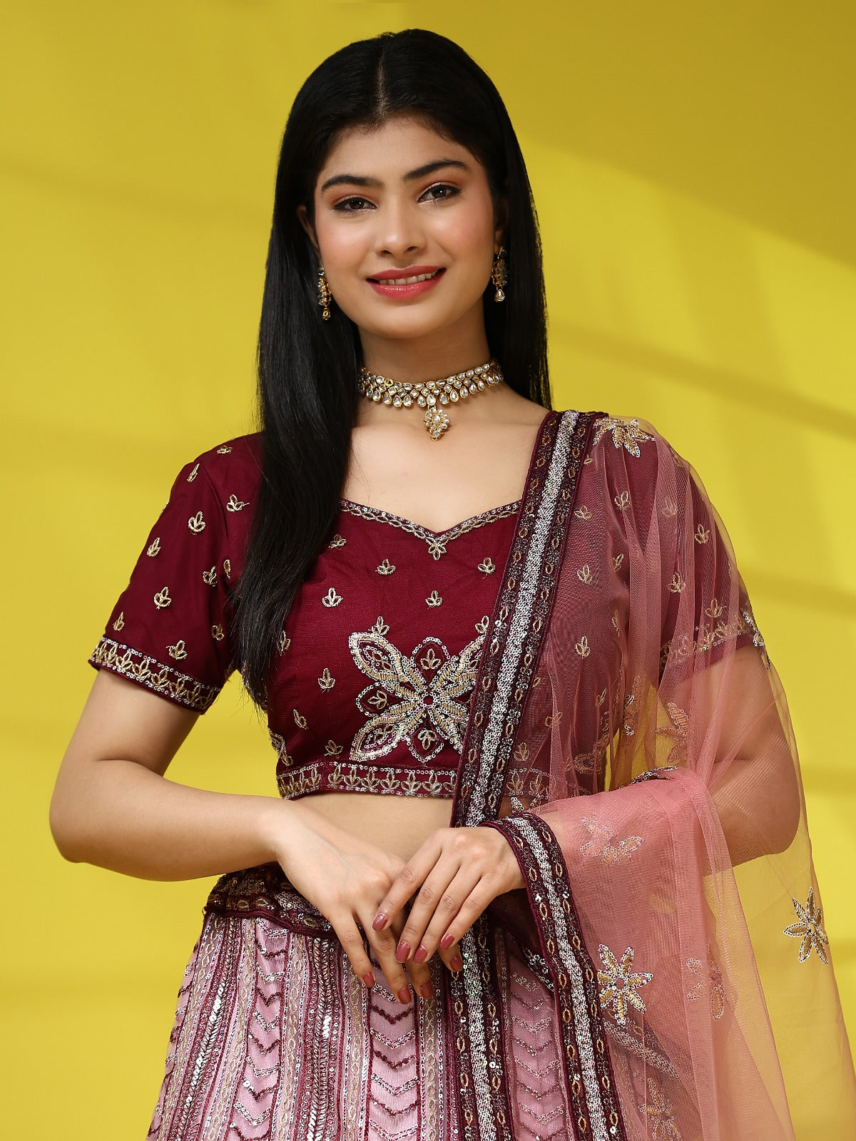 Beautiful Designer Wedding Readymade Crop Top Lehenga Choli