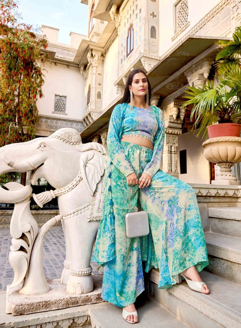 Beautiful Designer Occasion Wear Premium Co-ords Palazzo Salwar Suit