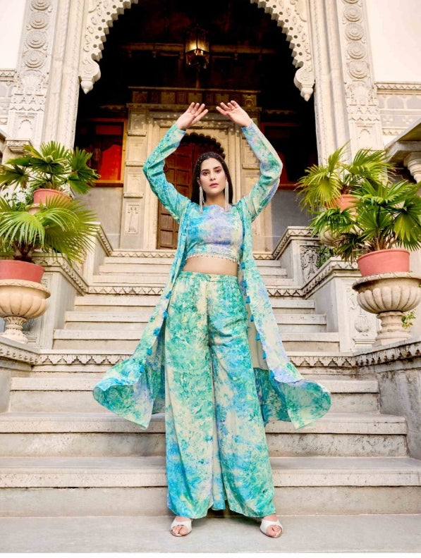 Beautiful Designer Occasion Wear Premium Co-ords Palazzo Salwar Suit