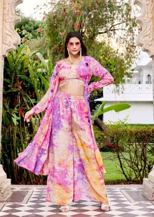 Beautiful Designer Occasion Wear Premium Co-ords Palazzo Salwar Suit