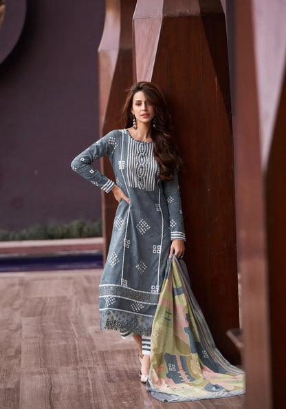 Beautiful Casual Wear Pure Cotton Printed Lawn Suit