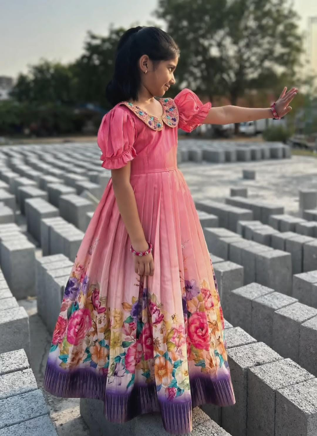 Beautiful Designer Festival Special Chinnon Silk Kids Lehenga Choli