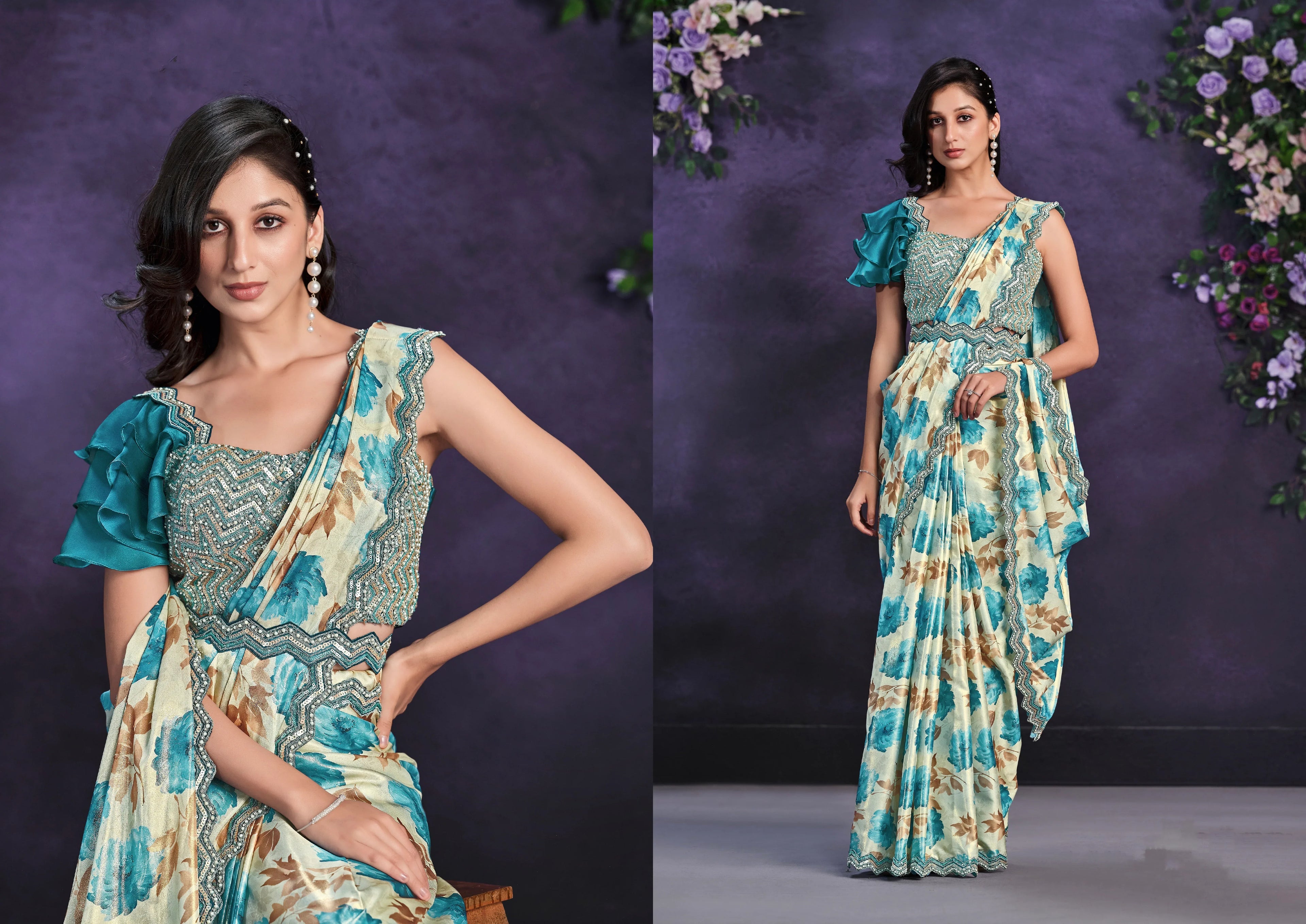 Beautiful Designer Occasion Wear Readymade Saree