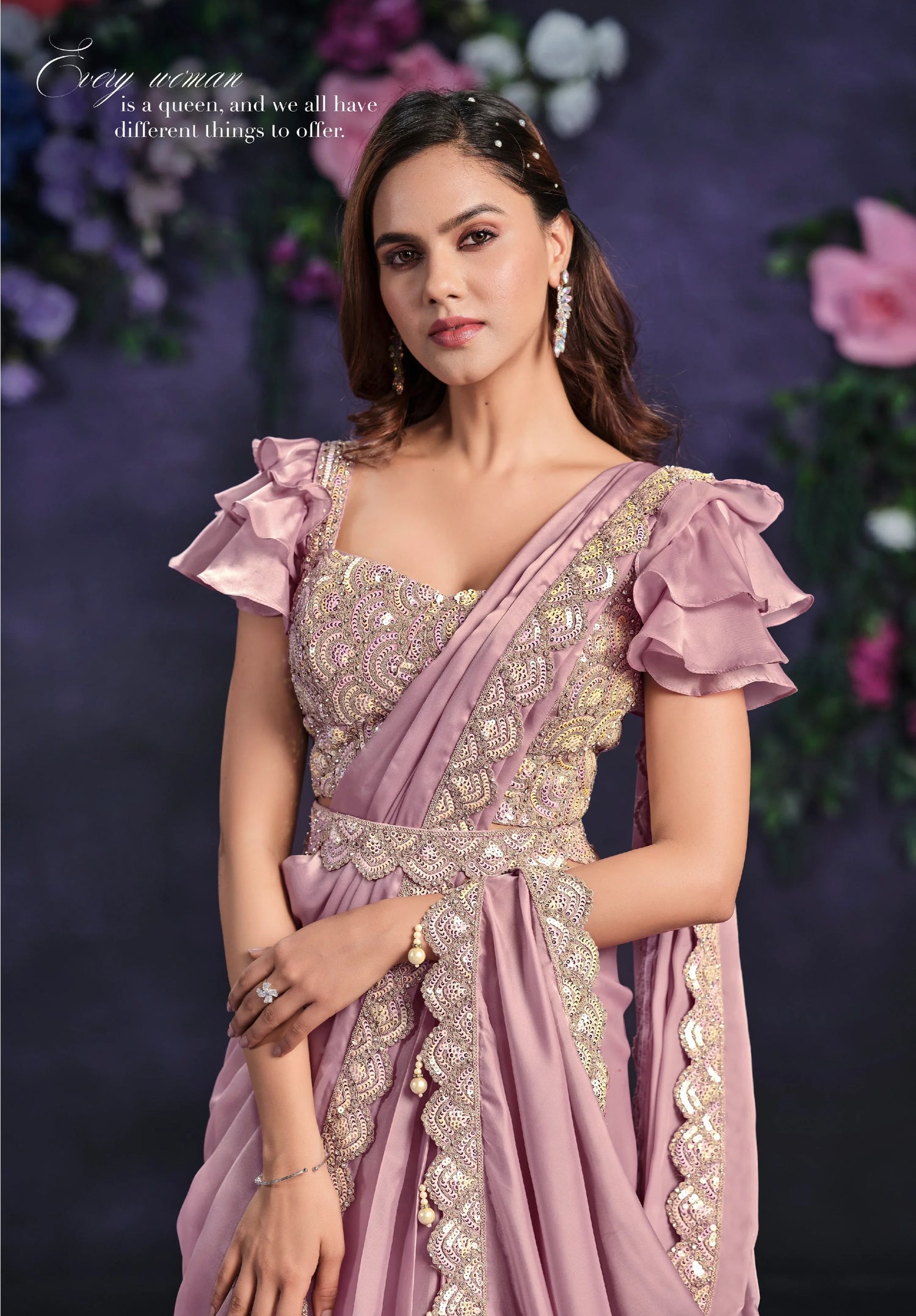 Beautiful Designer Occasion Wear Readymade Saree