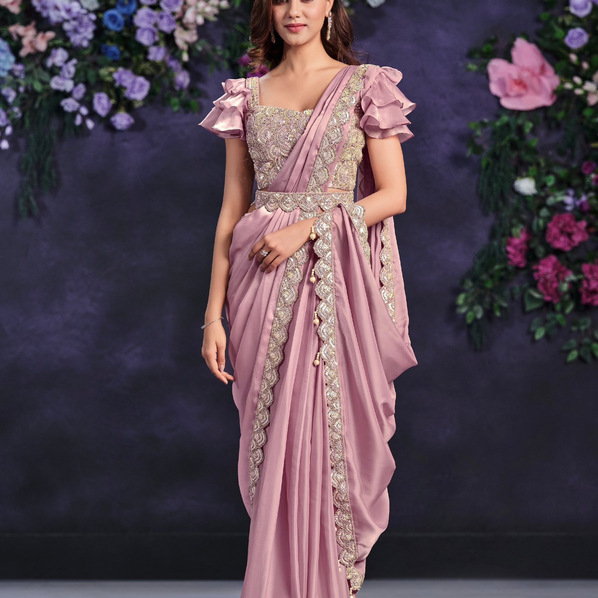 Beautiful Designer Occasion Wear Readymade Saree