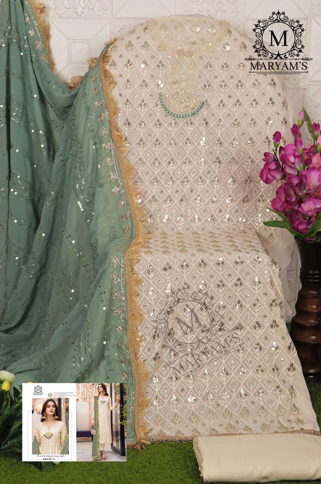 Beautiful Designer Party Wear Pakistani Maryam’s Salwar Suit