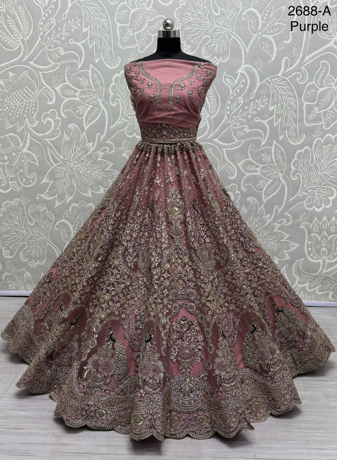 Beautiful Designer Bridal Heavy Net With Sequence Lehenga Choli