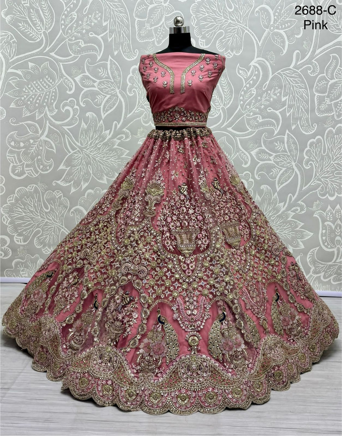 Beautiful Designer Bridal Heavy Net With Sequence Lehenga Choli