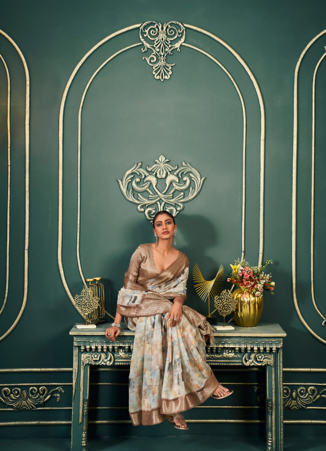 Beautiful Designer Pranalika Silk Modal Cotton With Digital Print Saree