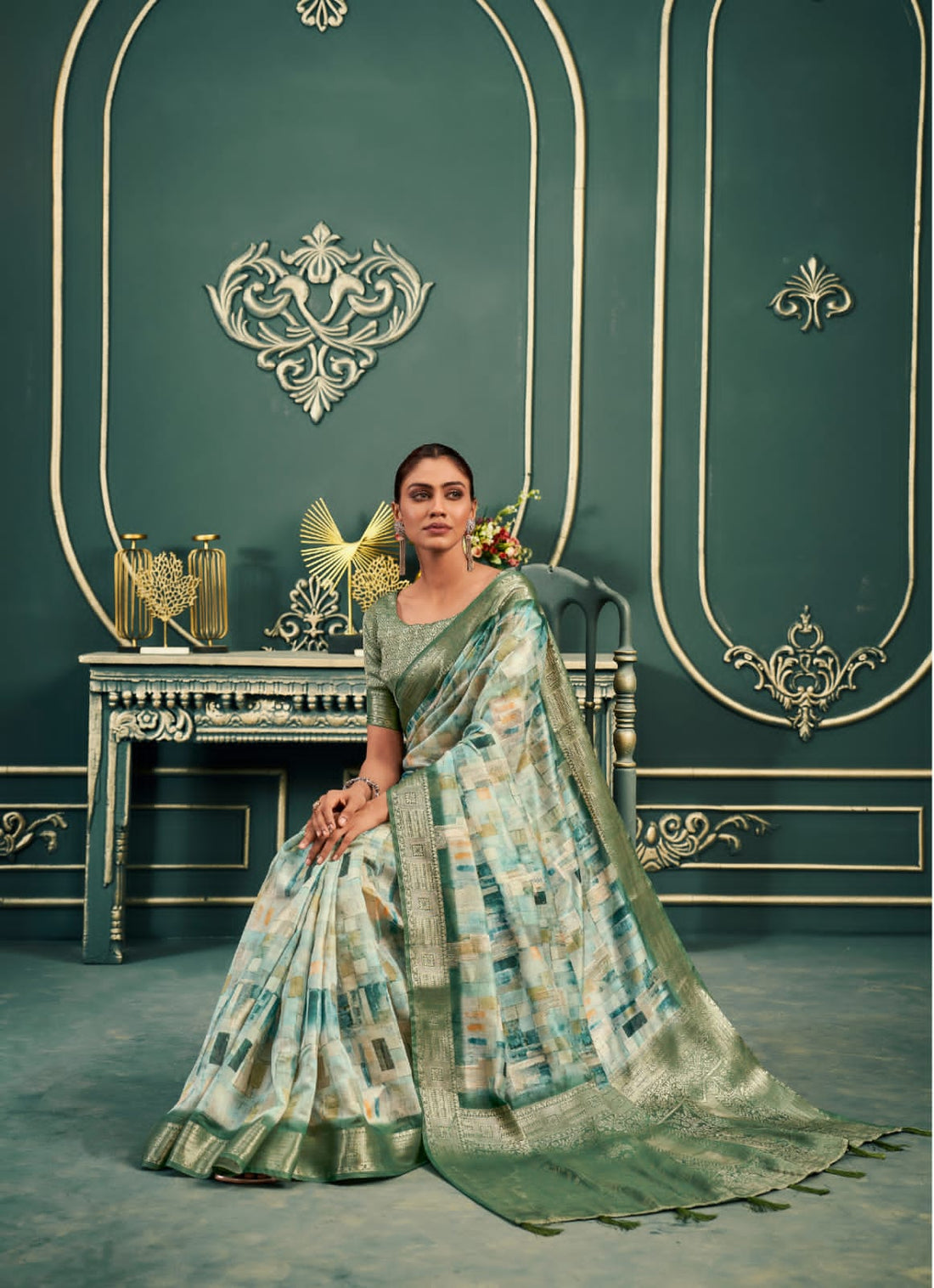 Beautiful Designer Pranalika Silk Modal Cotton With Digital Print Saree