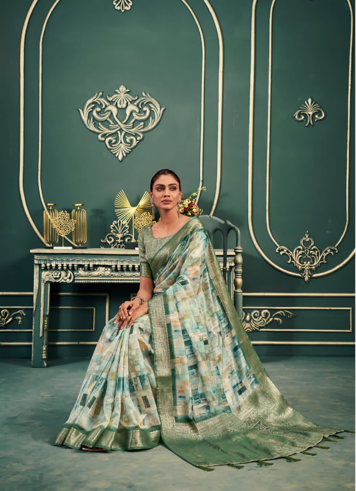 Beautiful Designer Pranalika Silk Modal Cotton With Digital Print Saree