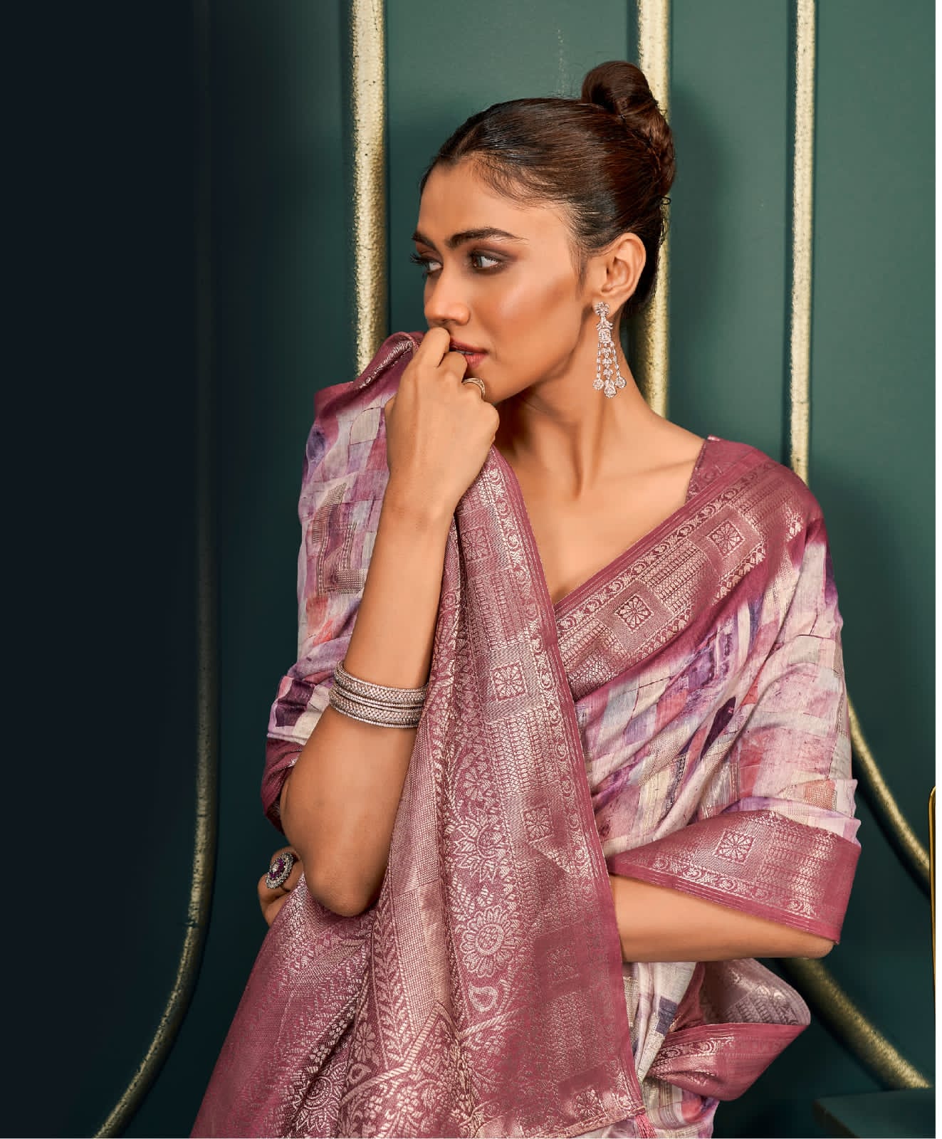 Beautiful Designer Pranalika Silk Modal Cotton With Digital Print Saree