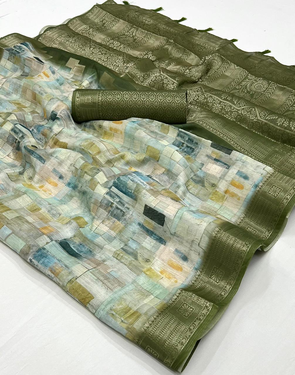 Beautiful Designer Pranalika Silk Modal Cotton With Digital Print Saree