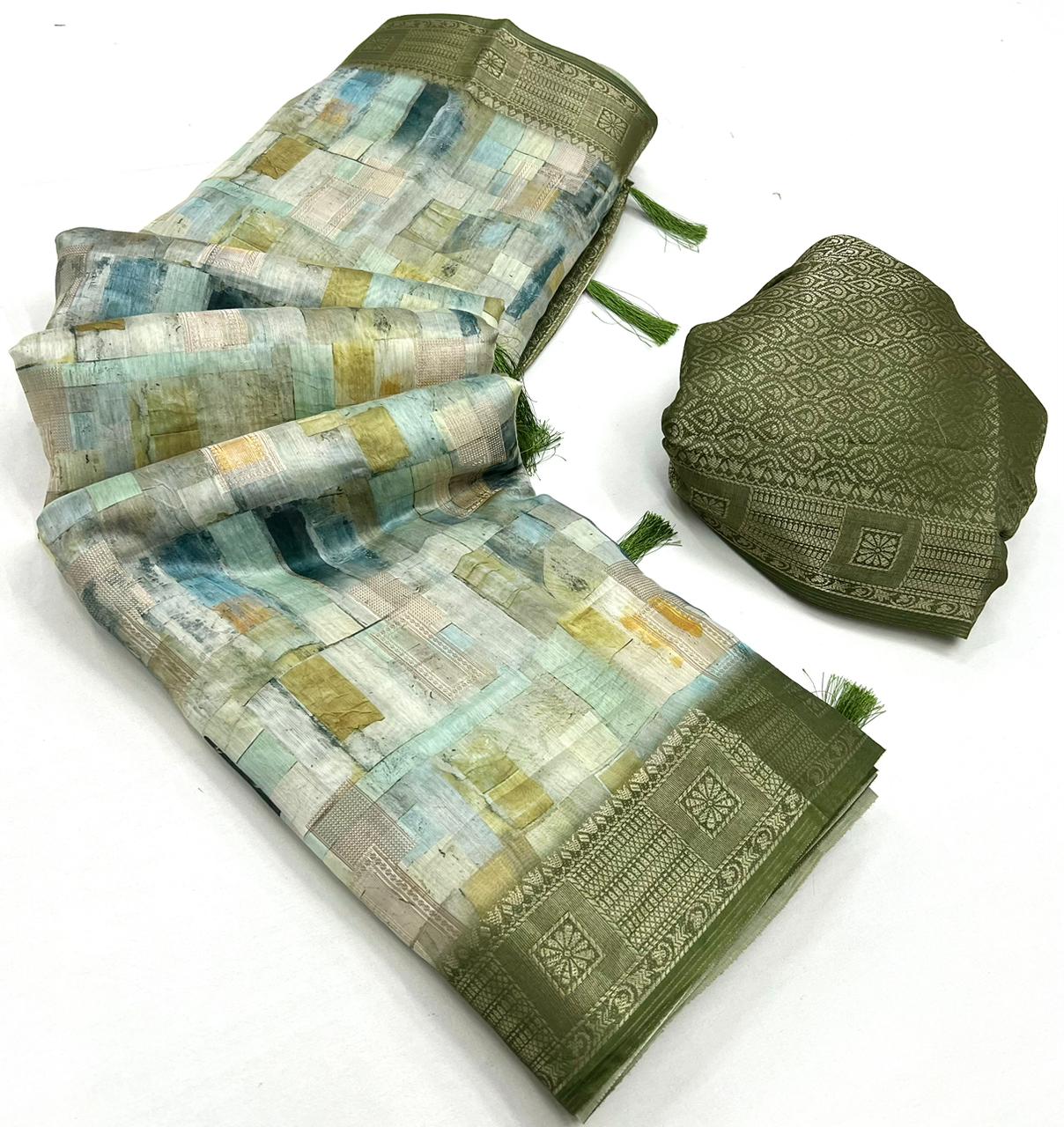 Beautiful Designer Pranalika Silk Modal Cotton With Digital Print Saree