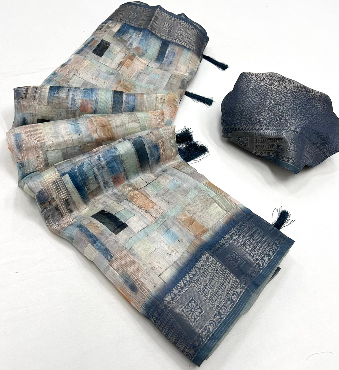 Beautiful Designer Pranalika Silk Modal Cotton With Digital Print Saree