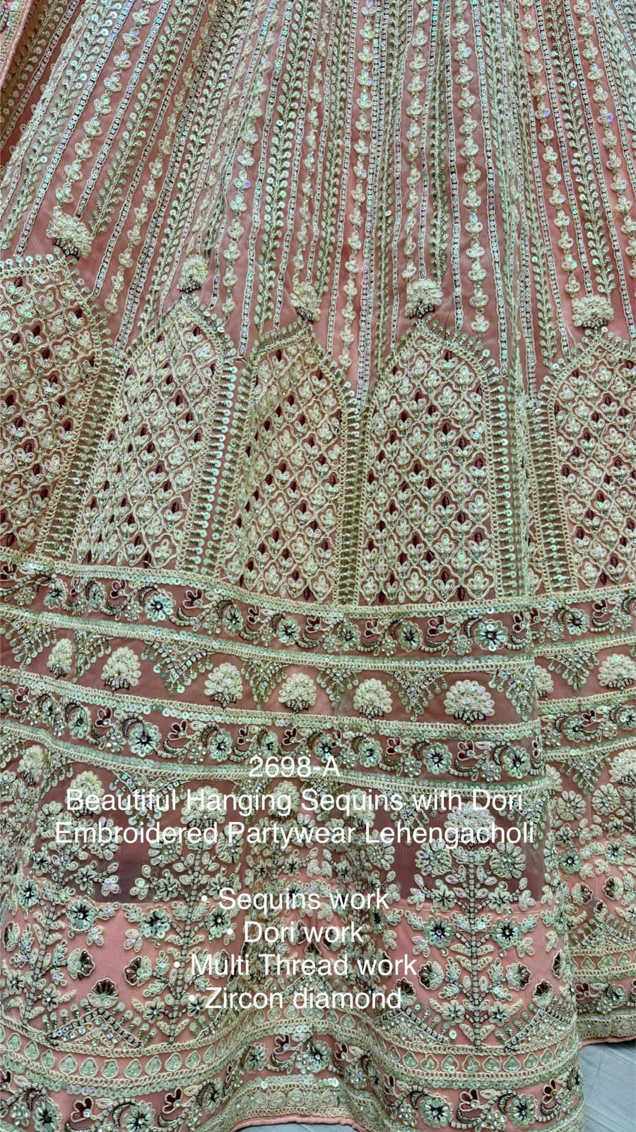 Beautiful Designer Bridal Pure Heavy Soft Net With Sequence Lehenga Choli