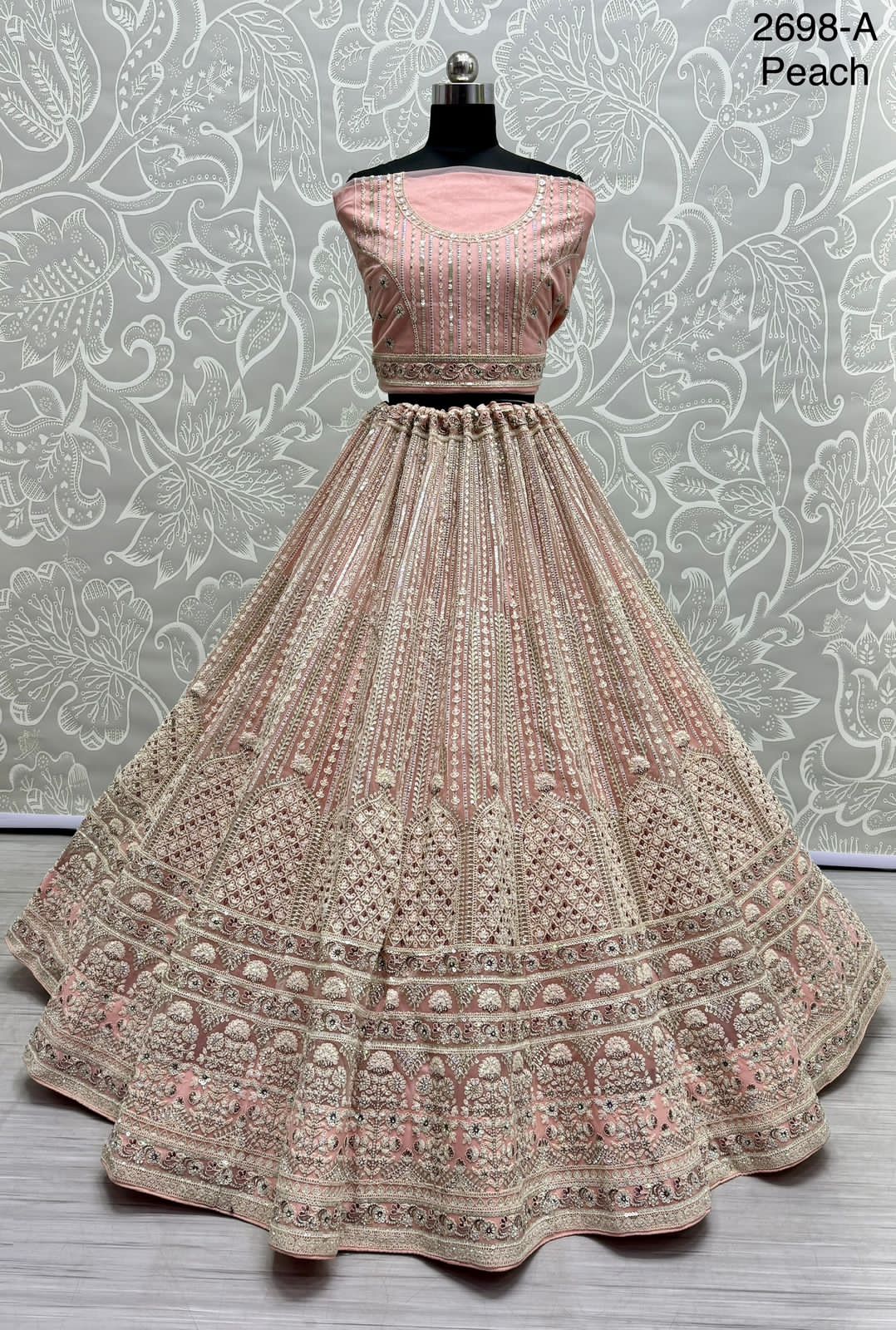 Beautiful Designer Bridal Pure Heavy Soft Net With Sequence Lehenga Choli