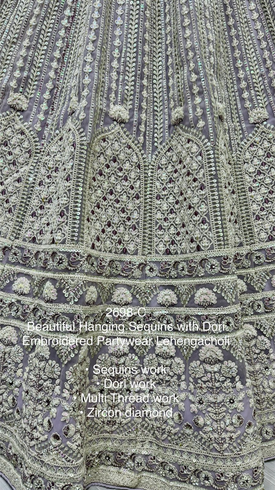 Beautiful Designer Bridal Pure Heavy Soft Net With Sequence Lehenga Choli