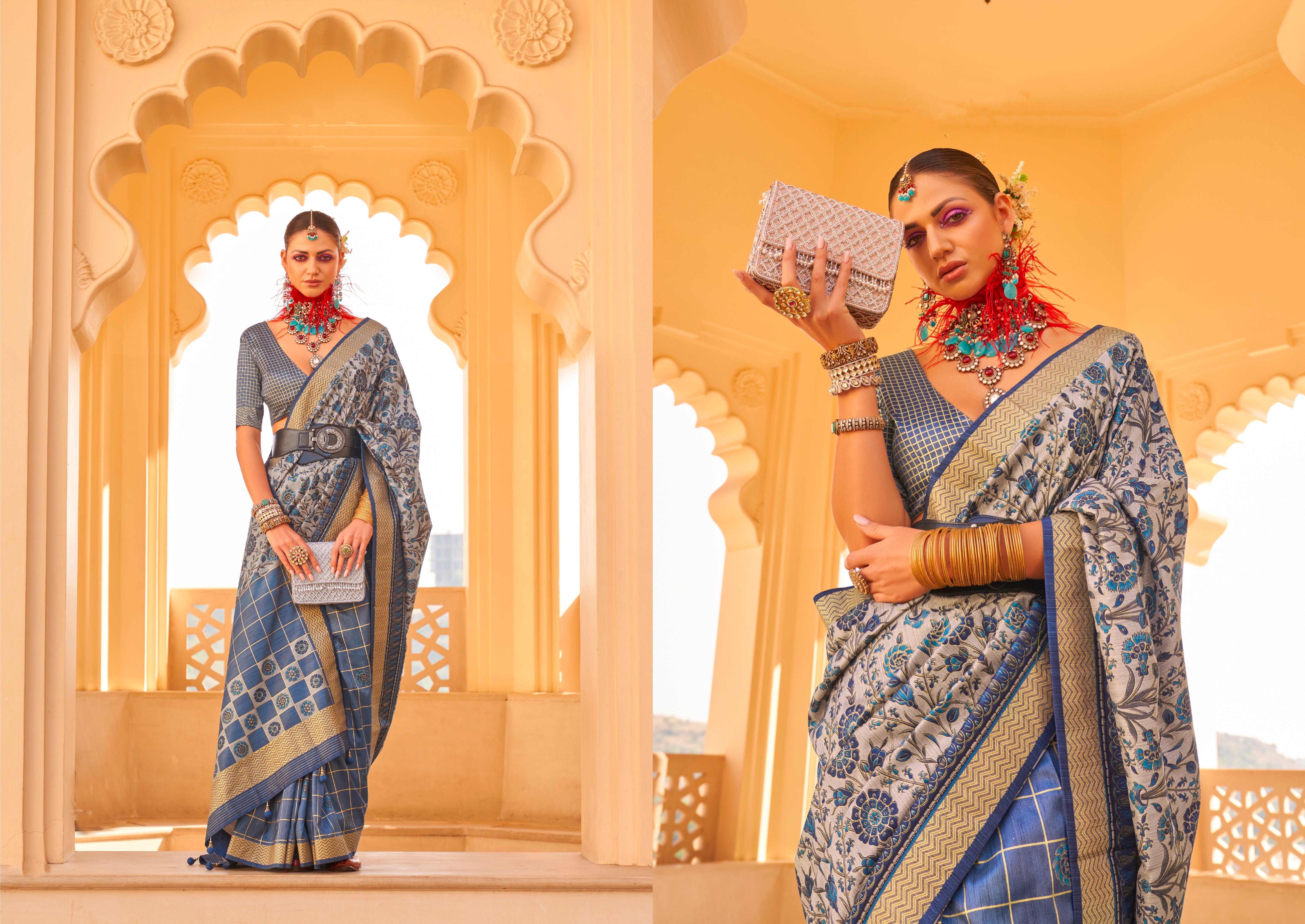 Beautiful Designer Festive Wear Latest Premium Silk Saree