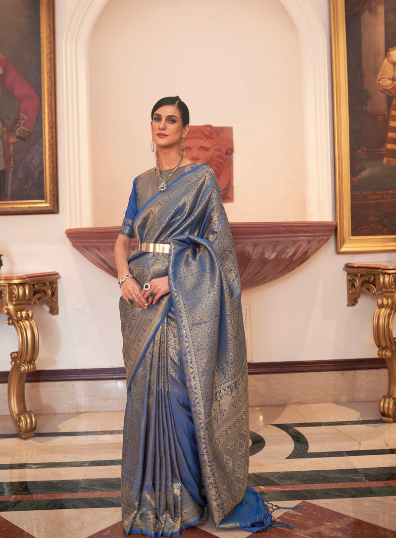 Beautiful Designer Festive Wear Handloom Weaving Saree